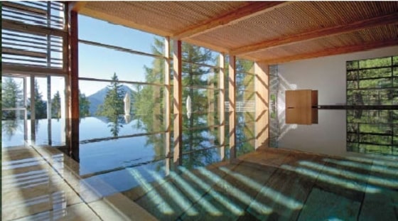 Endless pools are usually reserved for ocean-side resorts, but at the Vigilius Mountain Resort and Spa, the never-ending stream looks out onto Italy's South Tyrolean Mountains.